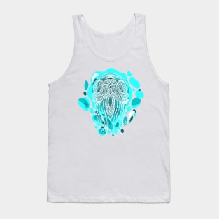 Decorative Jellyfish with Stamped Texture Tank Top